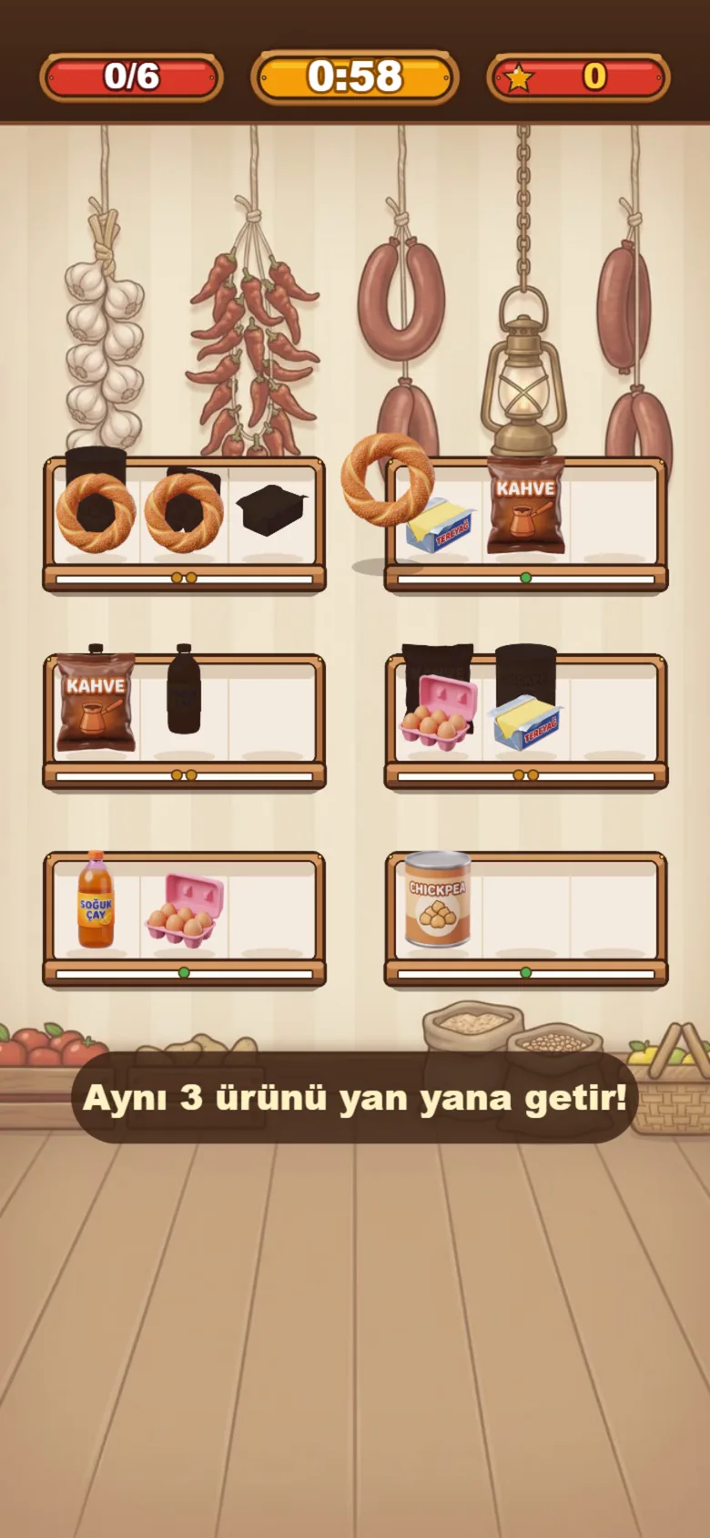 Simit, bir raftan diğerine sürükleniyor